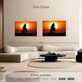 thumbnail image 4 of Elephant Stock Sunset Cowboy Wall Art - Horizontal Canvas Wall Art - Living Room Wall Decor - Our America Canvas - Orange And Black Decor - 51" x 34", 4 of 8