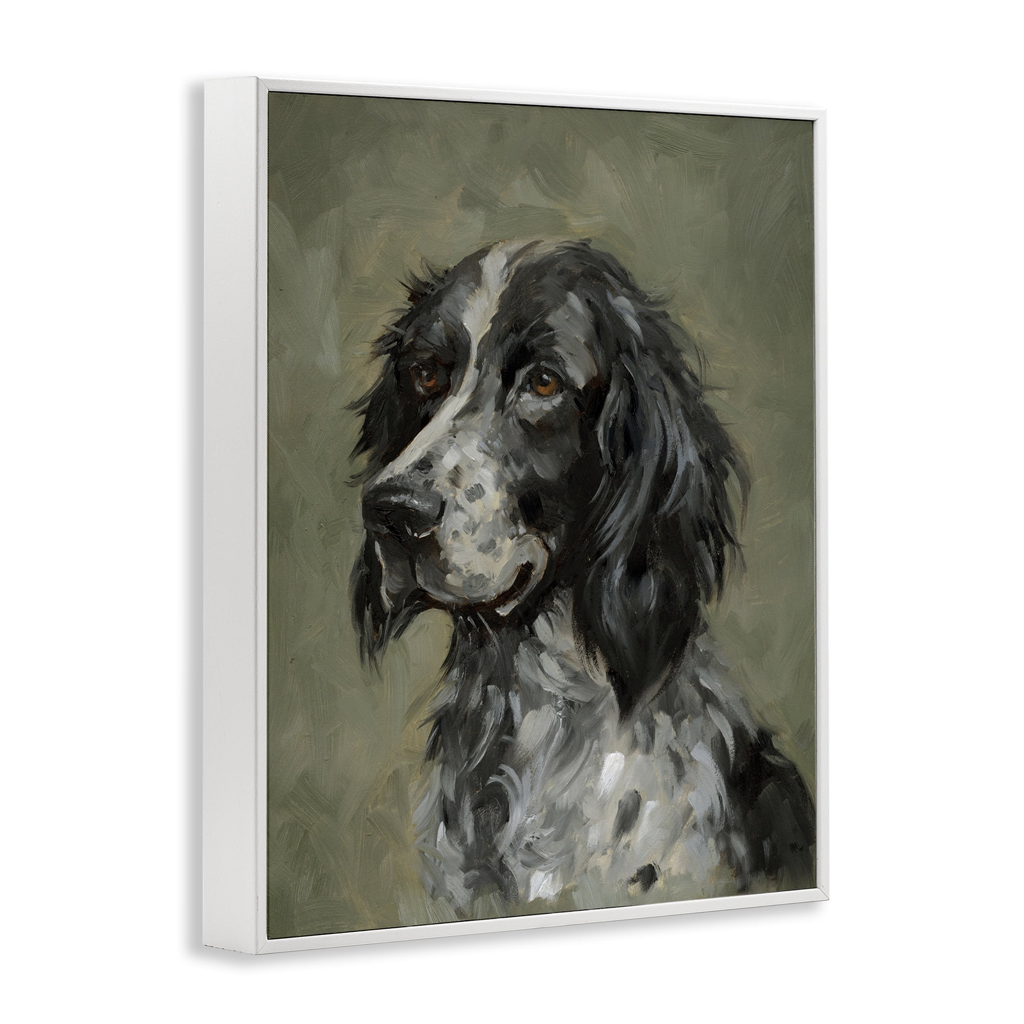Stupell Industries Cocker Spaniel Portrait Animals & Insects Painting White Framed Art Print Wall Art, 24 x 30