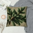 thumbnail image 2 of Leisuo Decorative Throw Pillow Case Evergreen Branch Beautiful Lump Winter On White Nature Coniferous Parks Outdoor Farmhouse Pillow Cushion Cover for Couch Sofa Bed, 2 of 5