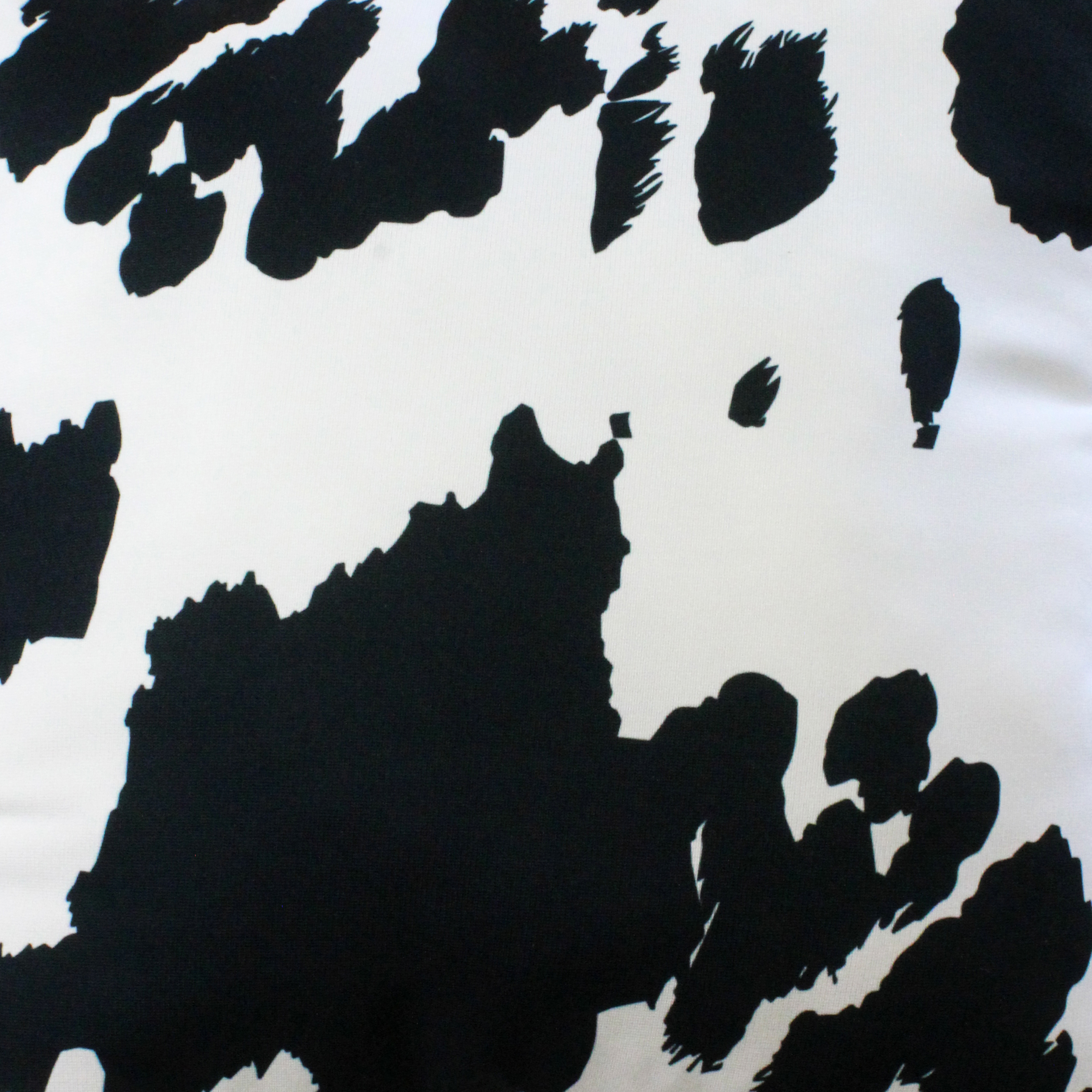 Everything Comfy Cow Print Decorative Throw Pillow, 16x16 Inch, Black,