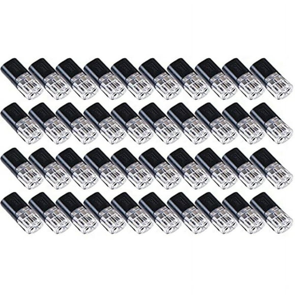 40PCS Double-Wire Push-In Connector with Locking Buckle,Low Voltage Wire Connectors,No Wire-Stripping Required