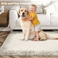 thumbnail image 4 of Garvee 6'x9' Washable Area Rug, Modern Abstract Bordered Rug Non-Slip Stain-Resistant Soft Accent Rugs Carpet for Living Room Bedroom Home Office, Coffee, 4 of 7