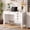 White, variant on Catrimown Computer Desk with Drawers, 47.2 inch White Desk with Monitor Stand, Home Office Desk with Hutch Shelf for Small Space, White