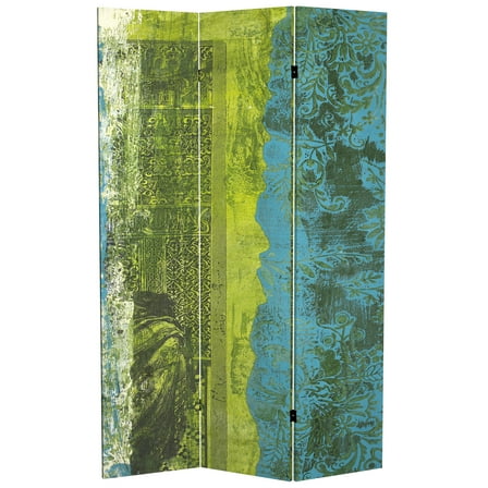 Oriental Furniture 6 ft. Tall Philosopher's Gate Canvas Room Divider - 3 Panel