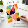 thumbnail image 3 of FORMRS Acrylic Clipboard with Low Profile Clip Standard A4 Letter Size, 12.5" x 9", Minimalist Triangles, 3 of 8