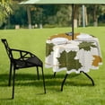 thumbnail image 7 of Coolnut 60" Maple Leaves Outdoor Round Tablecloth, Waterproof Stain-Resistant Non-Slip Circular Tablecloth with Umbrella Hole and Zipper for Tabletop Backyard Party BBQ Decor, 7 of 7