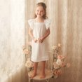 thumbnail image 3 of Camisones de manga corta de princesa para niñas. Camisones de cuello cuadrado para niños pequeños. Ropa de dormir de verano para niños., 3 of 5