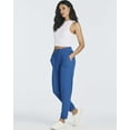 thumbnail image 6 of Real Essentials 3 Pack: Women's Ribbed Lounge Jogger Cuffed Yoga Sweatpants with Drawstring & Pockets (Available in Plus), 6 of 7