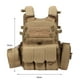 thumbnail image 3 of Chaleco Chaleco de caza Airsoft chaleco Molle de pecho ajustable para deporte de viaje (marrón) Ygjytge multicolor Marrón Única para Unisex, 3 of 6