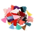 thumbnail image 2 of 100 piezas multicolor Mini borlas DIY pequeño borlas llavero borla para pendiente llavero artesanía suministros, 2 of 9