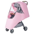 thumbnail image 4 of WASHWEPE Rain Protector Stroller Stroller Rain Cover EVA Pink Universal Design 1Set, 4 of 8