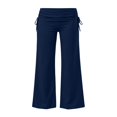 thumbnail image 4 of Fold Over Yoga Pants for Women Wide Leg High Waist Gym Stretch Fall Lounge For Sport Workout Yoga L, 4 of 4