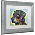 thumbnail image 2 of Trademark Fine Art "The Rottweiler" Canvas Art by Dean Russo, White Matte, Silver Frame, 2 of 4