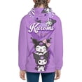 thumbnail image 2 of Sanrio Kuromi Kids' Hoodie 3d Print Sweatshirt Soft Pullover Hooded With Big Pockets Fans Gifts For Boys Or Girls X-Large, 2 of 7