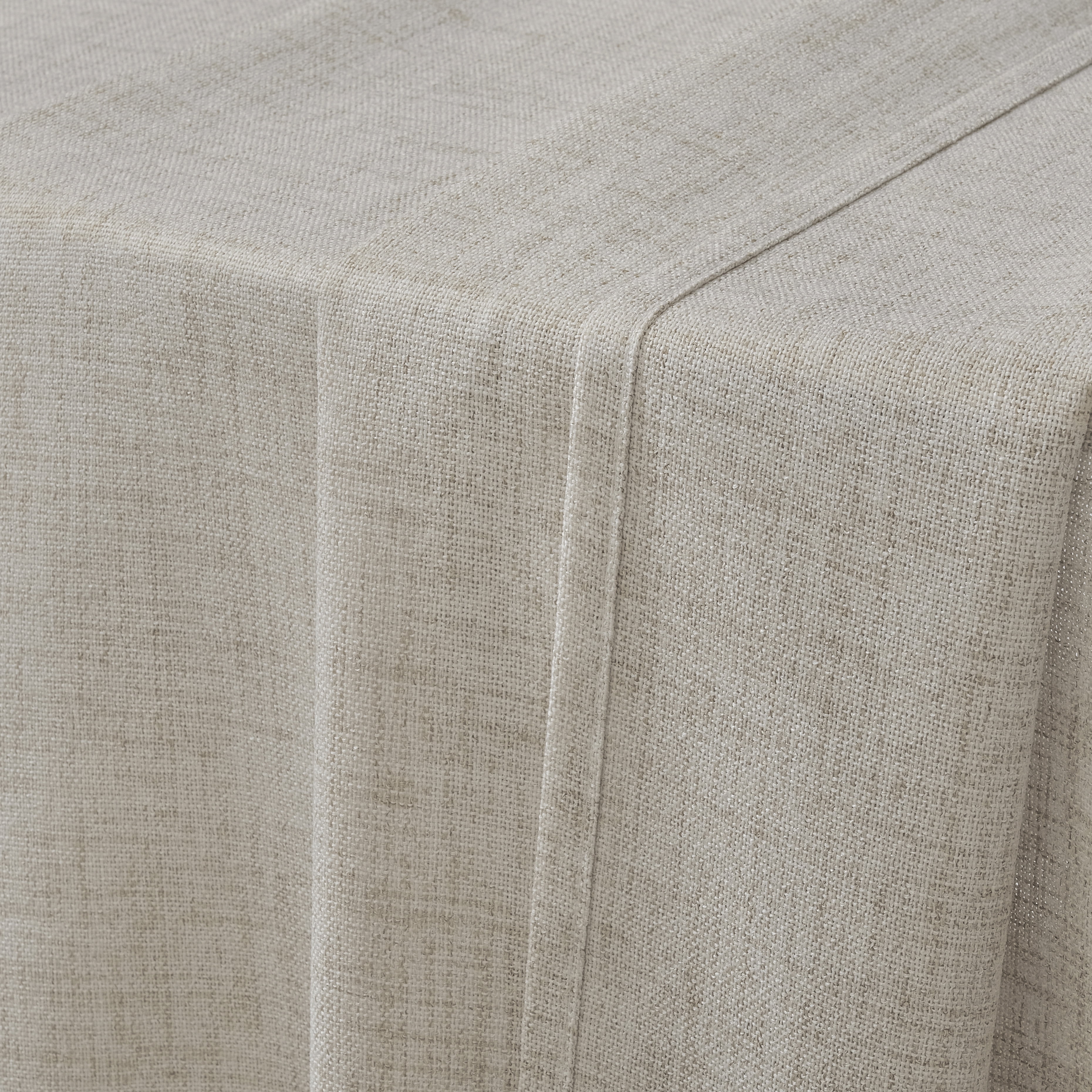 Muuphra Pinch Pleated Light Filtering Linen Blended Curtains with Metal Rings and Hooks for Living Room Bedroom,2 Panels,Cream Beige,40"×63"