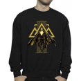 thumbnail image 3 of DC Comics Mens Black Adam Rising Golden Symbols Sweatshirt, 3 of 4