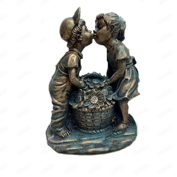 Bouanq Boy & Girl Garden Statue A Kid With Fireflies Garden Statue-garden Decoration on Clearance