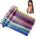 thumbnail image 1 of 12 Colors Hair Chalk Strands, 120cm Hair Color, Hair Extension Kit, Shiny Hair Color Glitter Hairstyles, 1 of 5