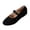 Black -AO15, variant on Domzle Women's Mary Janes Ballet Flats Faux Suede Dress Shoes | Memory Foam Comfortable Dress Shoes Work Elastic Straps casual dressy ballerina loafers White