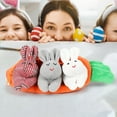 thumbnail image 2 of LSLJS Easter Bunny Stuffed Toys, 3 Pcs Rabbits Plush Doll with Carrot Bag, Hide and Seek Plush Bunnies in Carrot Pouch, Unzip Stuffed Animal Zipper Carrot Purse Easter Basket Stuffer Gifts for Kids, 2 of 7
