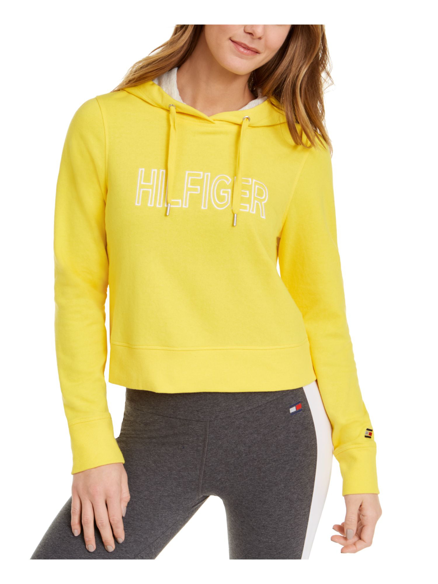 Tommy Hilfiger Womens Pullover Foil Logo Hoodie
