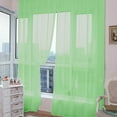 thumbnail image 4 of PALIFEUR Sheer Curtains 78.8 Inches Long 2 Panels Set, Transparent Window Curtains for Living Room Bedroom, Rod Pocket Voile Curtain & Drapes, Green, 31.5" x 78.8", 4 of 5
