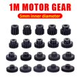 M1 5Mm 25T Black Steel Metal Pinion Motor for 1/10 Rc Model Car