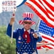 thumbnail image 1 of RKSTN tattoo stickers 8 Independence Day Stickers Temporary Tattoos Suitable For Any Age Old Young And Children Long-lasting Coloring Suitable For Holiday Parties, 1 of 8