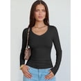 thumbnail image 5 of ANRABESS Long Sleeve Shirts for Women Soft Comfy Ribbed Knit Fitted T-Shirts Casual Trendy Y2K Basic Tops Fall Winter Underscrub Layering Clothes Black Medium, 5 of 11