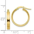 thumbnail image 4 of 14K Yellow Gold 3mm Small Hoop Earrings - 16mm, 4 of 6