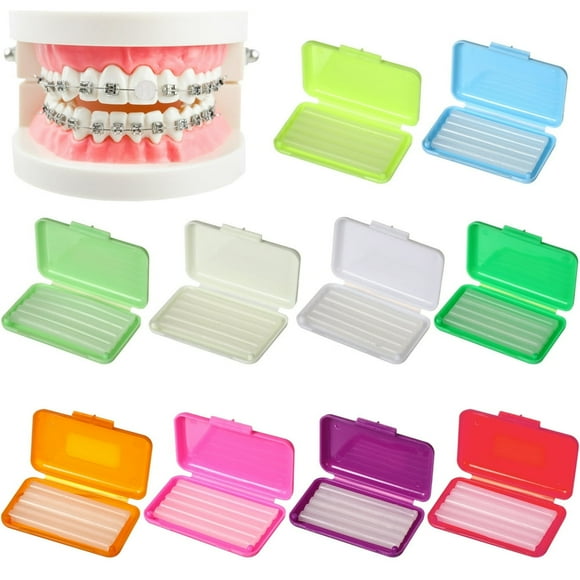 HLONK 12 Boxes Orthodontic Wax for Braces Glue Dental Brackets Personal Supplies Care Orthodontics Teeth
