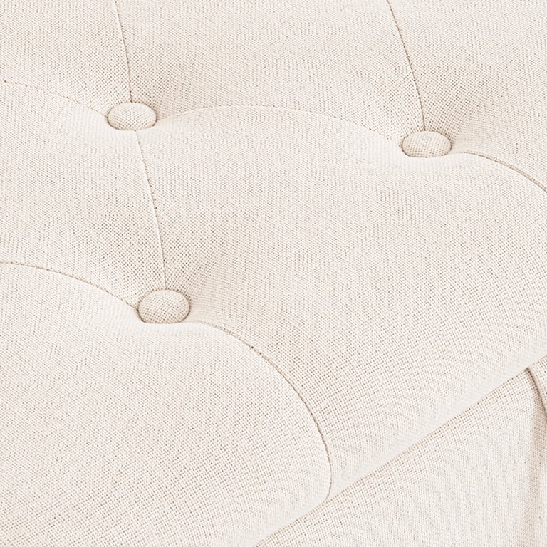 Furniliving 63 In Storage Ottoman Bench, Beige photo 7