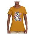 thumbnail image 2 of Wild Bobby, Awesome Dabbing Dab Rainbow Unicorn Fantasy, Streetwear, Womens Graphic Tees, Gold, Large, 2 of 3