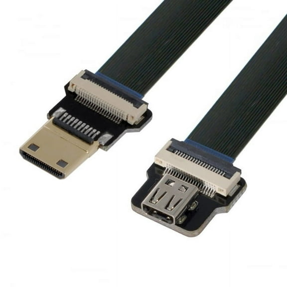 Xiwai CYFPV Mini HDMI Male to Micro HDMI Female Extension FPC Flat Cable 1080P for FPV HDTV Multicopter Aerial Photography