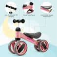 thumbnail image 5 of Costway Baby Balance Bike Toddler Riding Toys  w/ 4 Wheels Pink, 5 of 10
