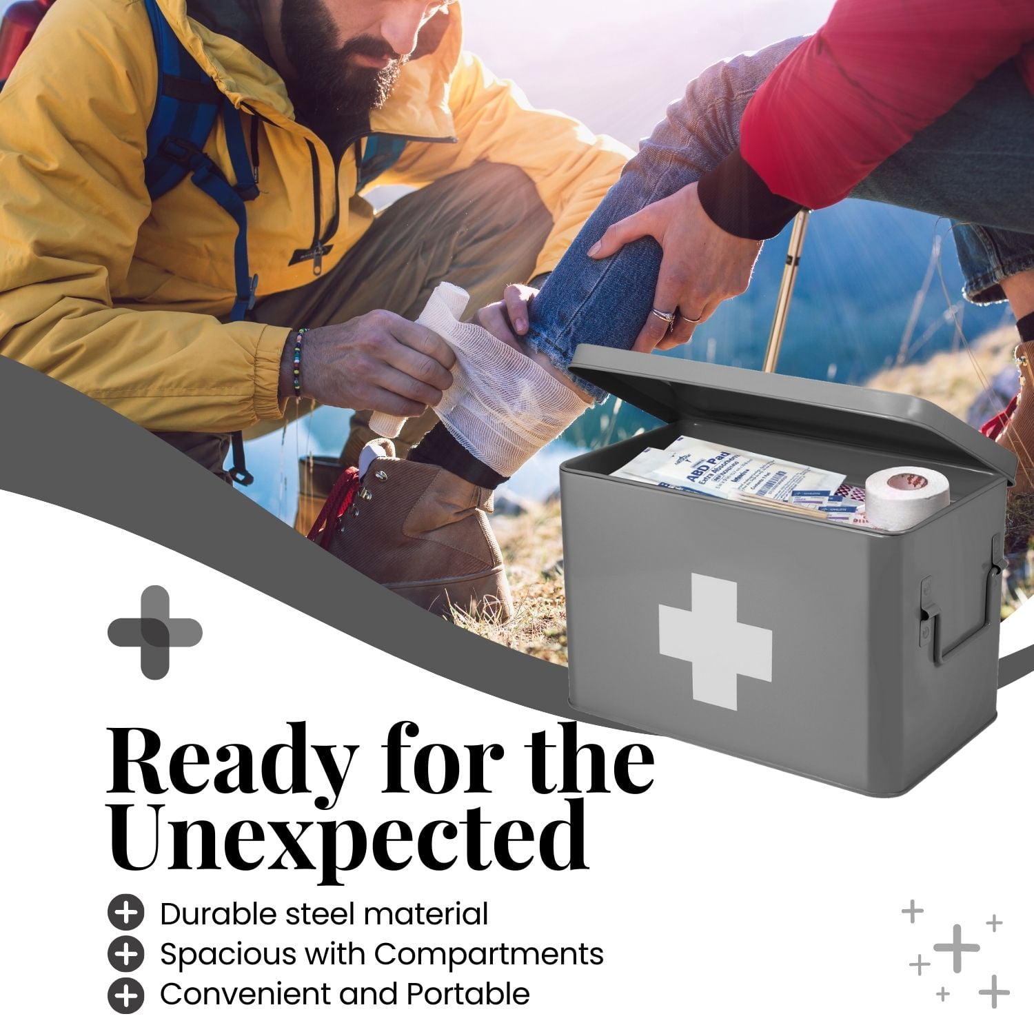 Storage Organizer - Medicine Box Plastic First Aid Box Empty - Family  Emergency Kit Medication Storage Organizer with Handle Medicine Cabinet  Storage