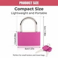 thumbnail image 2 of NOGIS Luggage Lock with Keys 2Pcs Padlock Large Suitcase Lock Luggage Locks Padlocks for Suitcase Backpack Gym Locker Jewelry Box Padlock (42mm, Pink), 2 of 7