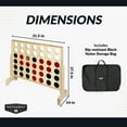 thumbnail image 5 of Hathaway Quattro 4 in a Row Board Game with Solid Pinewood Frame, 5 of 10
