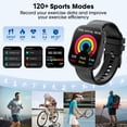 thumbnail image 3 of Minsxk 1.88''HD Smart Watch Fits for Android and Iphone,Smartwatch for Women Men, IP68 Waterproof, Bluetooth Answer Calls, Fitness Tracker with 120+ Sport Modes,for Gift (Black), 3 of 7