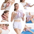 thumbnail image 4 of TIELUTT Leg Muscle Roller Circular Leg Massager Thigh Roller | Deep Tissue Massager Muscle Exercise Rings with Straps Wooden Yoga Mat Band Yoga Stretching Strap Yoga Mat Large Bag Plank Board for Yog, 4 of 4
