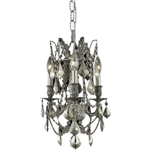 Elegant Lighting Rosalia 13" 3 Light Royal Crystal Chandelier