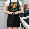 thumbnail image 2 of 2 Pack Adjustable Bib Apron with Colorful ' KEEP TO PICTURE ' Design Mountain Silhouette & 2 Pockets - Perfect for Cooking & BBQ for Men & Women, 2 of 6