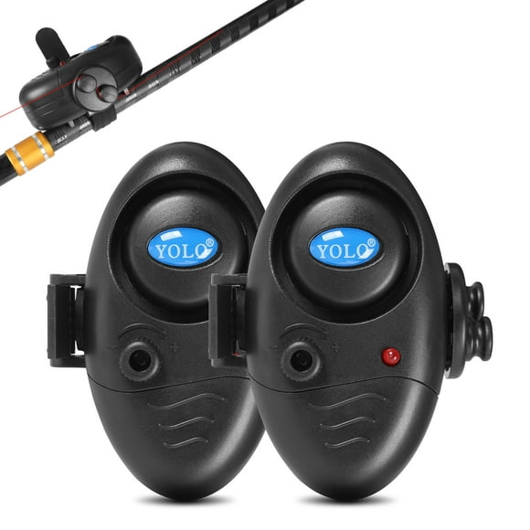 2pcs Electronic Fish Bite Alarm with Adjustable Fishing Buffer Alarms Indicators
