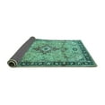 thumbnail image 2 of Ahgly Company Indoor Round Medallion Turquoise Blue Traditional Area Rugs, 8' Round, 2 of 4