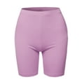 thumbnail image 2 of A2Y Women's Basic Solid Premium Cotton Mid Thigh High Rise Biker Bermuda Shorts Mauve 5XL, 2 of 5