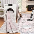 thumbnail image 3 of 4x6 Area Rug for Living Room, Washable Vintage Printed Soft Rugs, Non Slip Low Pile Carpet for Entryway, Kitchen, Bedroom, Pink, 3 of 9
