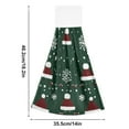 thumbnail image 6 of Yayeee Kitchen Hanging Hand Towels Set of 2 with Loop Bathroom Absorbent Tie Towel, Christmas Santa Hats, 6 of 7