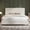 Cream, variant on Merluxy Queen Bed Frame, Upholstered Metal Platform Bed Frame with Vertical Channel Tufted Headboard, Soft Fabric & Strong Metal Slats, Black