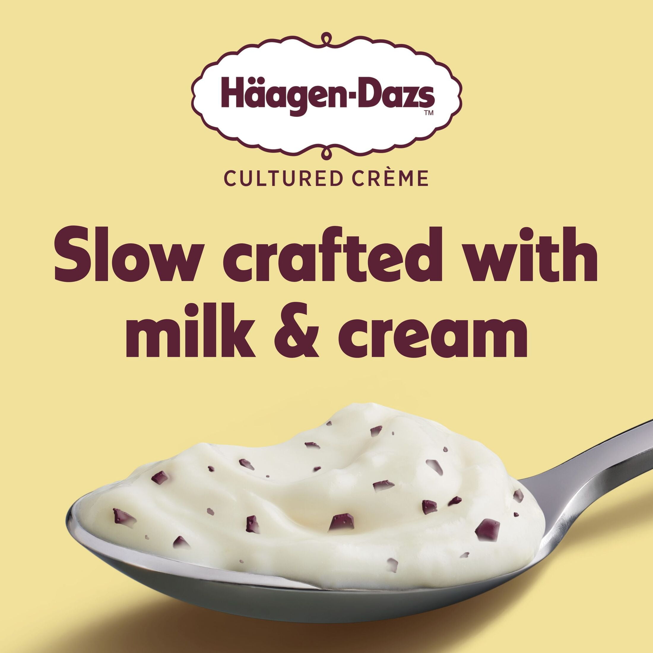 Haagen Dazs Yogurt Style Snack, Cultured Cream, Vanilla and Chocolate Flavored, 4 oz Cup