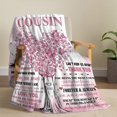 thumbnail image 2 of Cousin Gifts for Women,Gifts for Cousins Female,Cousin Gifts Blanket 50x60,Best Cousins Birthday Gift,Happy Birthday Cousin Gifts Ideas,Cousin Gifts for Girls,Cool Christmas Cousin Gifts, 2 of 6